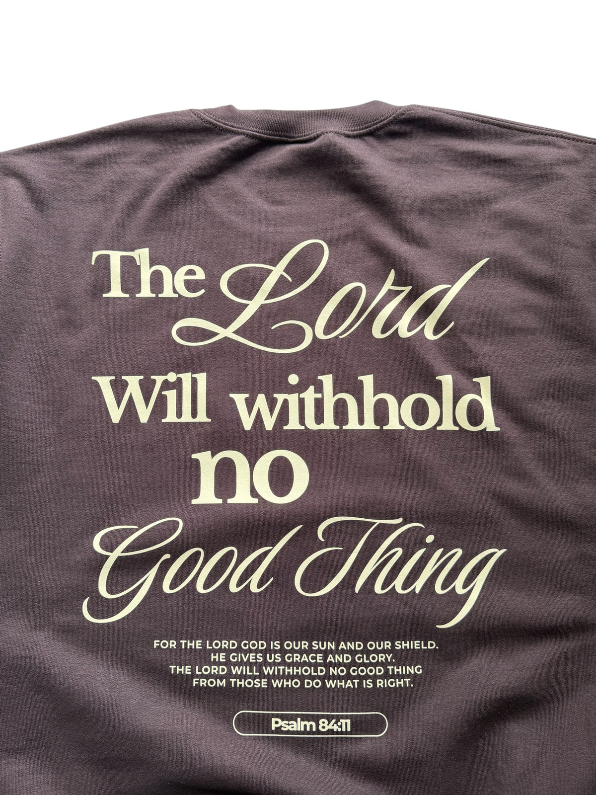 Psalm 84 Dark Chocolate Crewneck