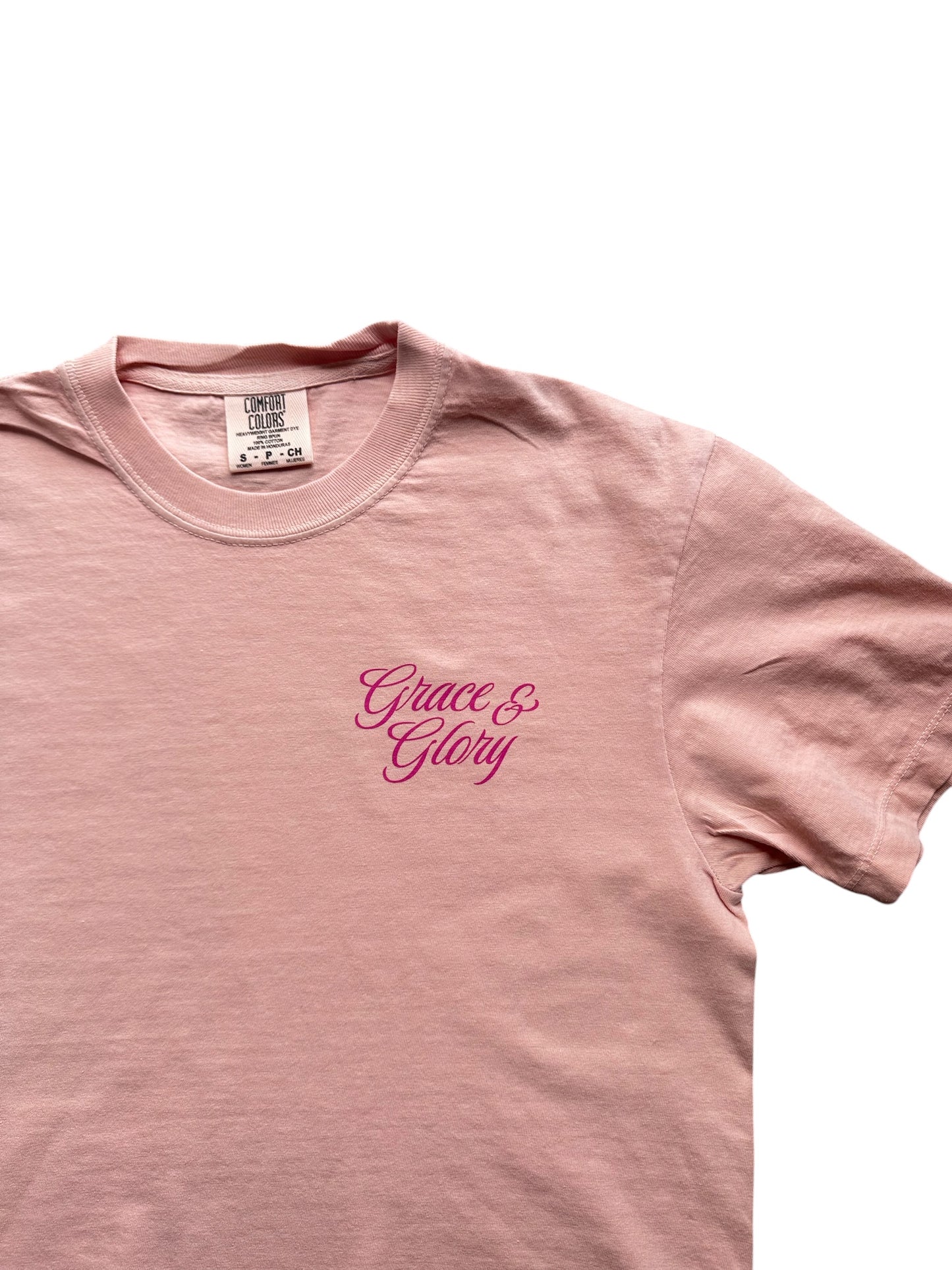 Psalm 84 Peach Cropped Tee
