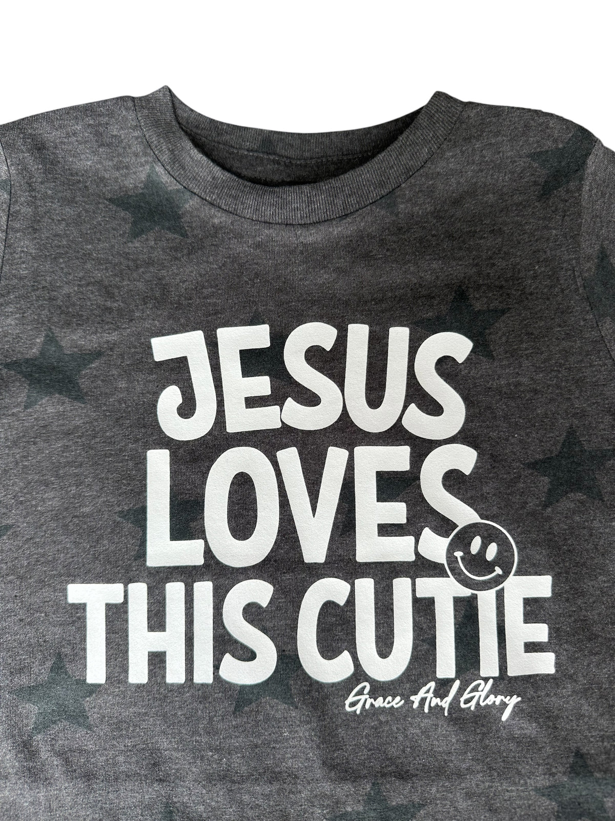 Jesus Loves This Cutie Kids Tee Black