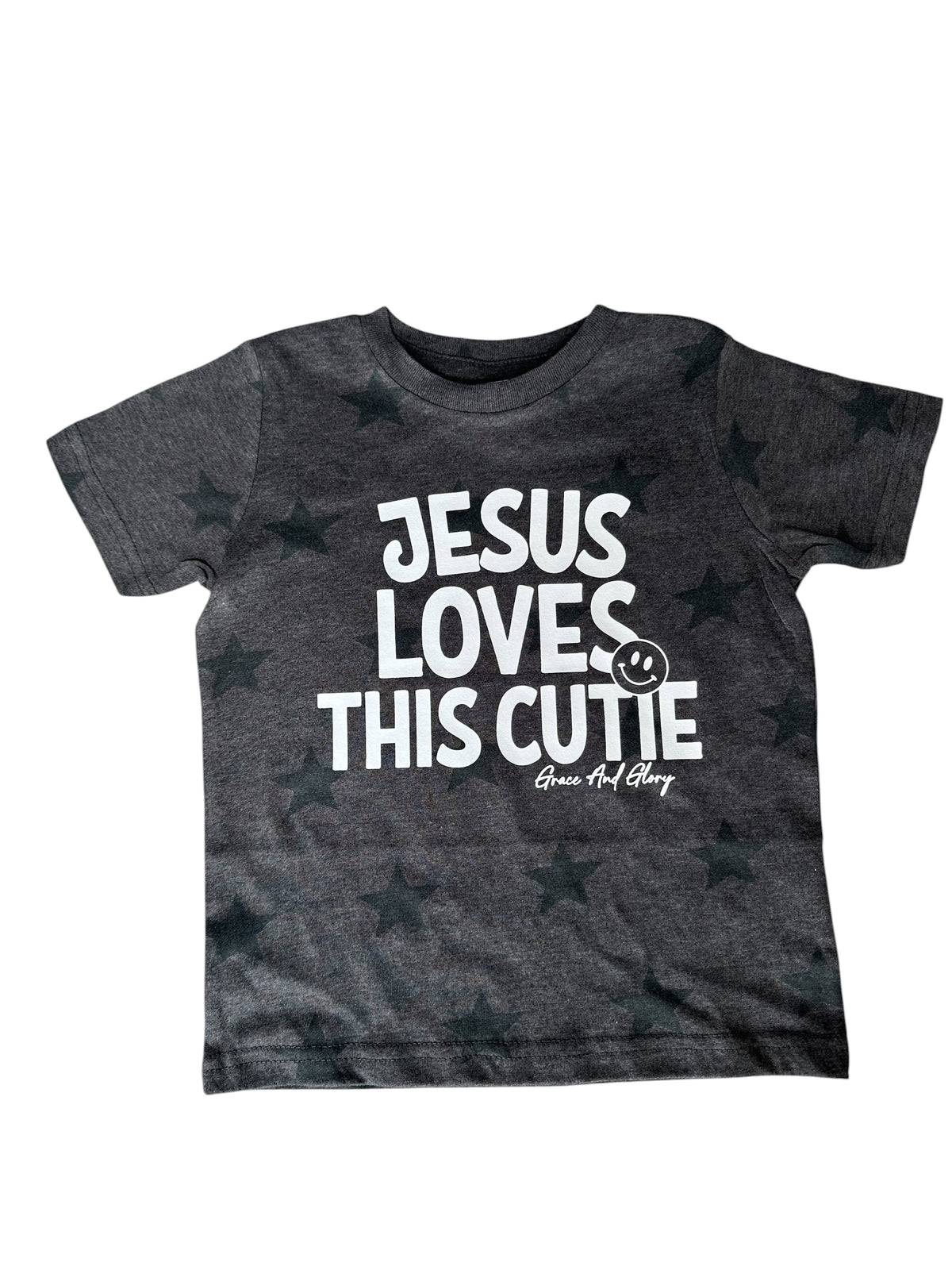 Jesus Loves This Cutie Kids Tee Black
