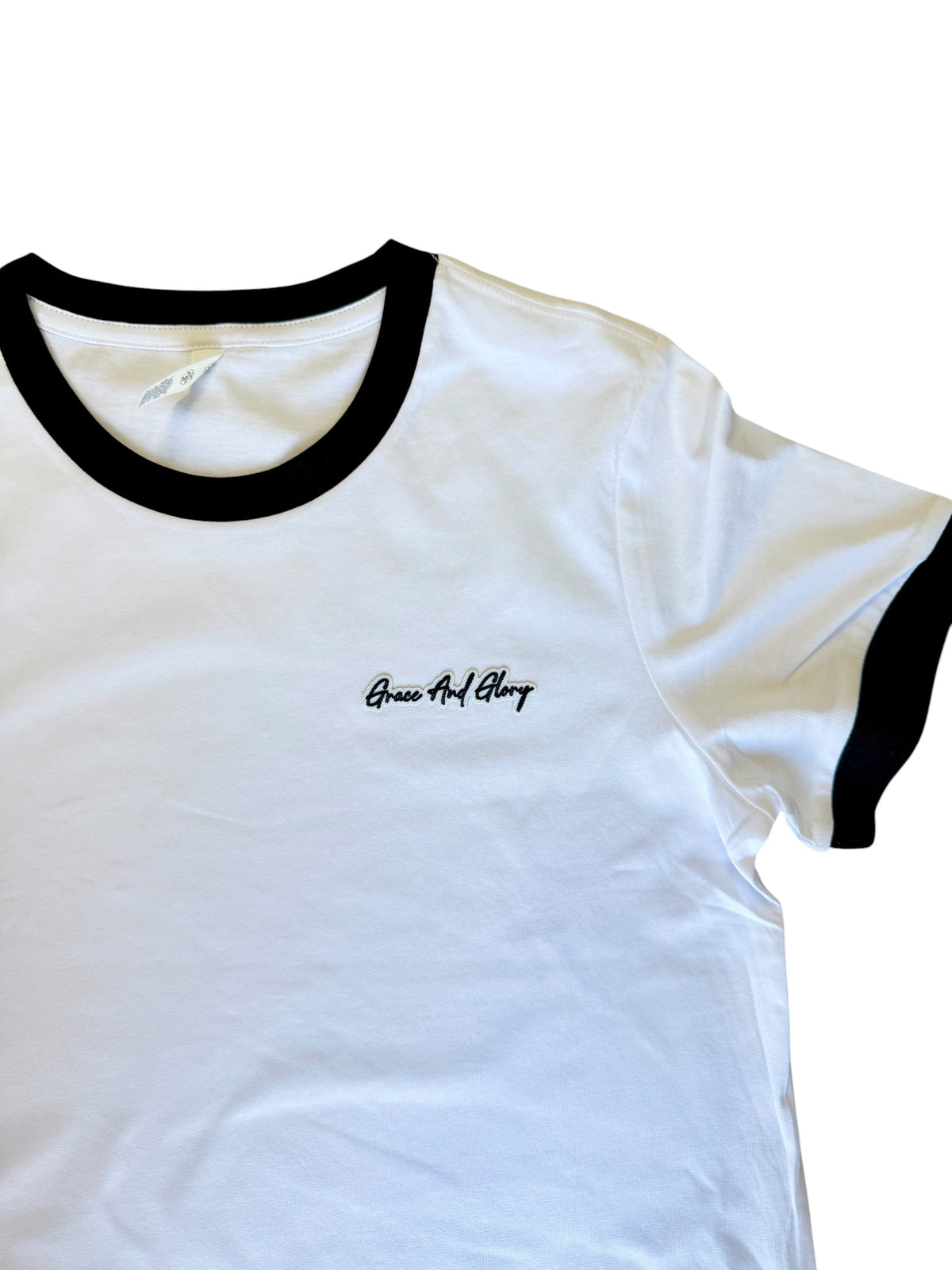Women’s White Ringer Tee | Grace & Glory Fall Edit