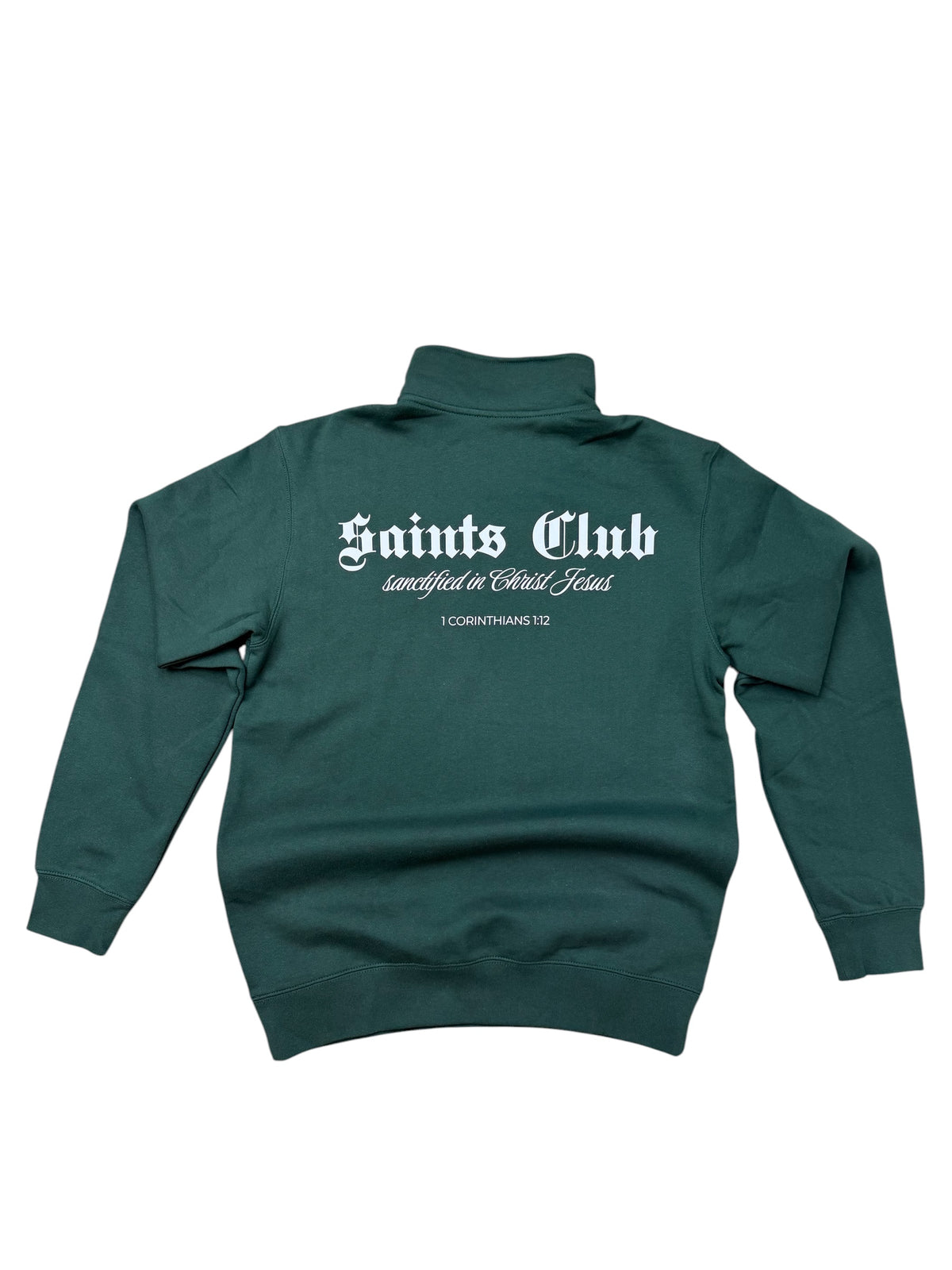 Saints Club Quarter Zip | Forest Green | Grace & Glory