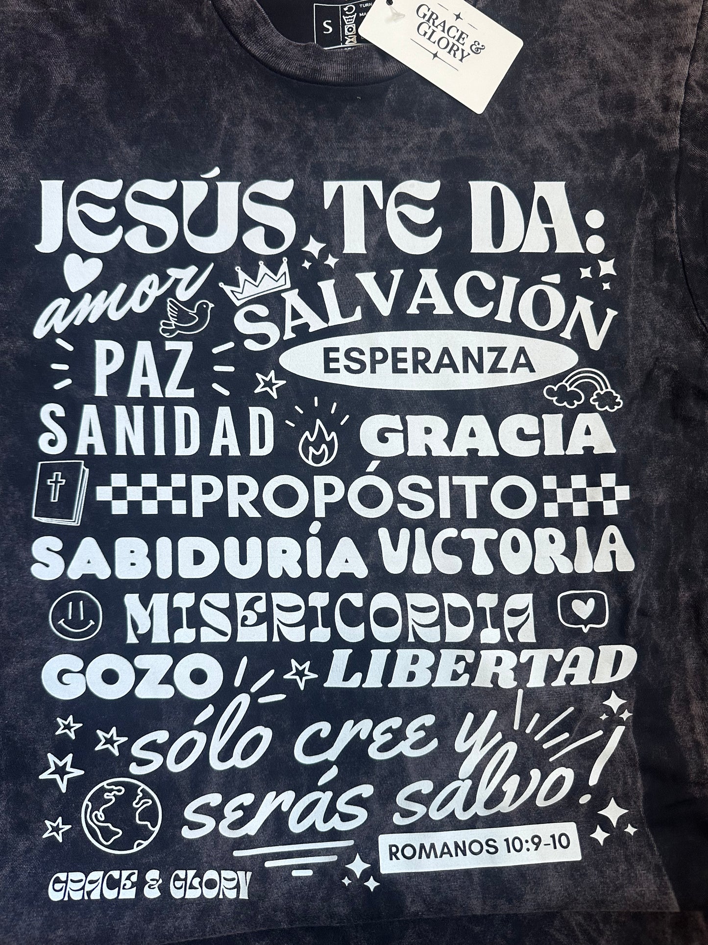 Jesús Te Da – Mineral Wash Retro Tee