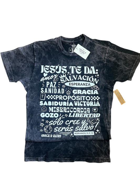 Jesús Te Da – Mineral Wash Retro Tee