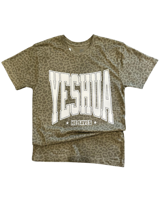 Yeshua Leopard Print Tee