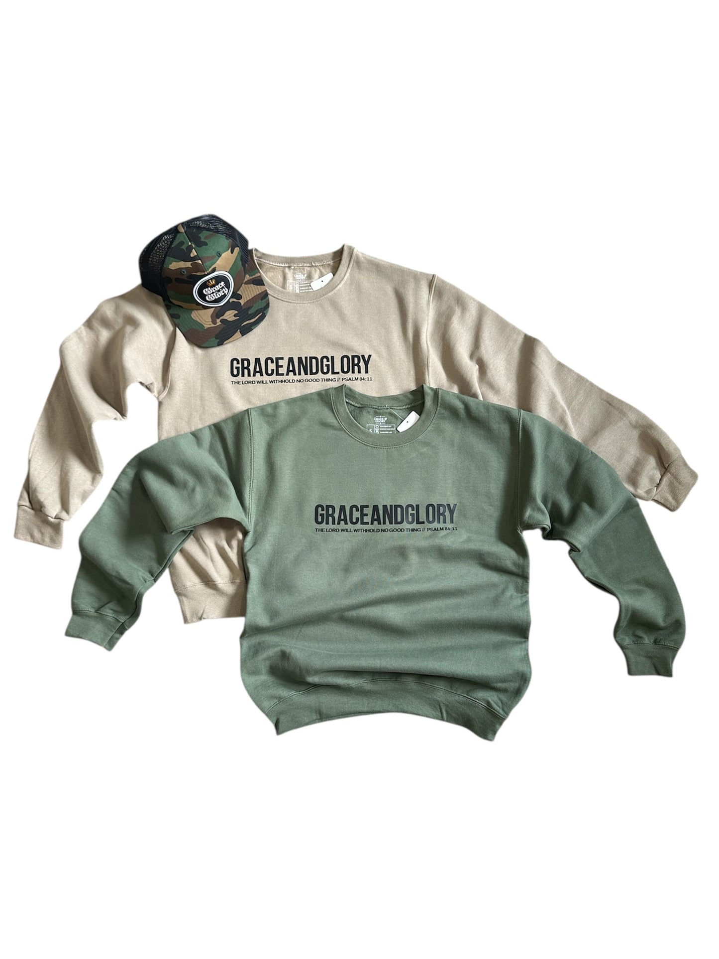 3D Faith Heavyweight Crewneck Sweatshirt – Military Green