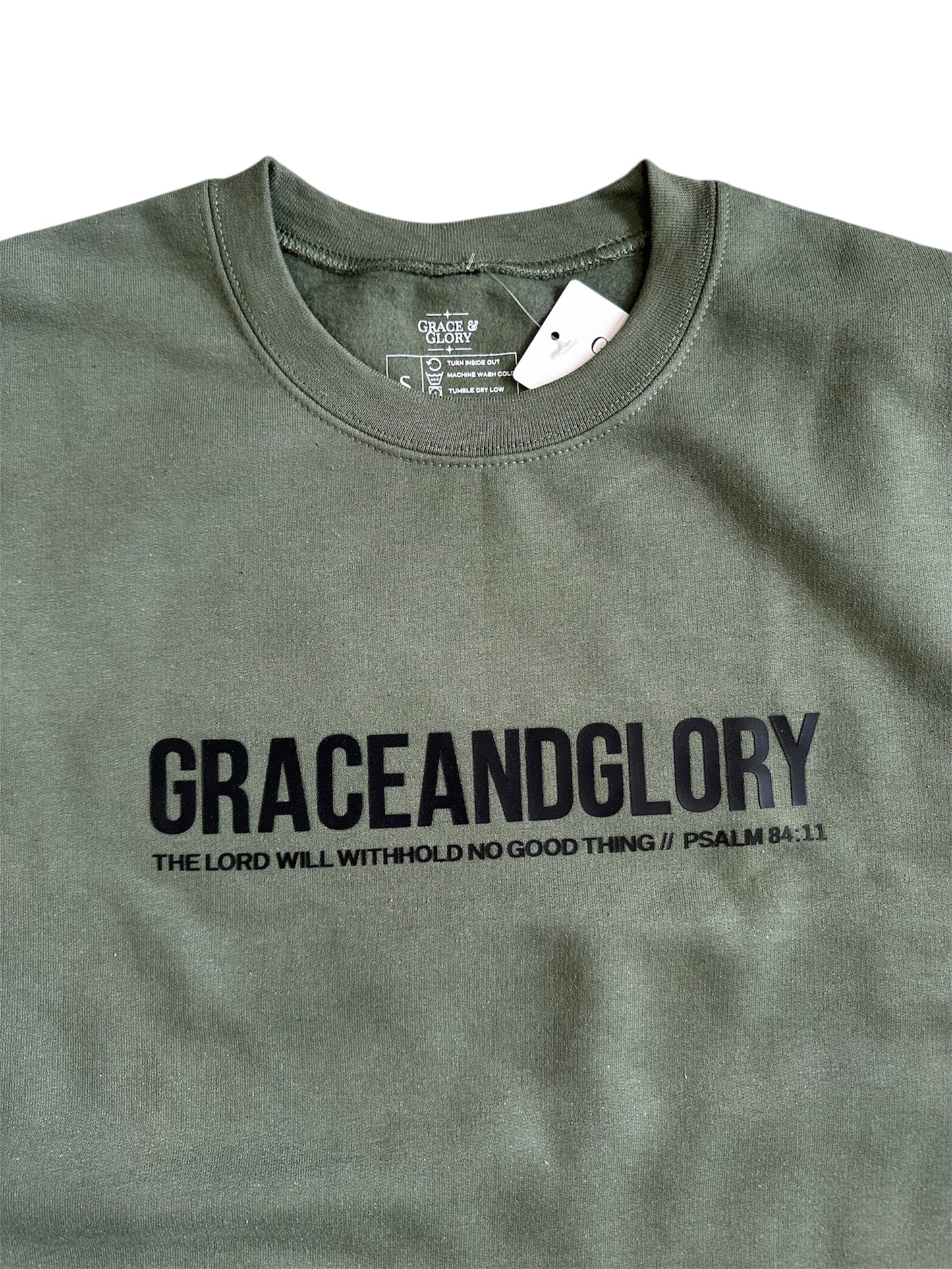 3D Faith Heavyweight Crewneck Sweatshirt – Military Green