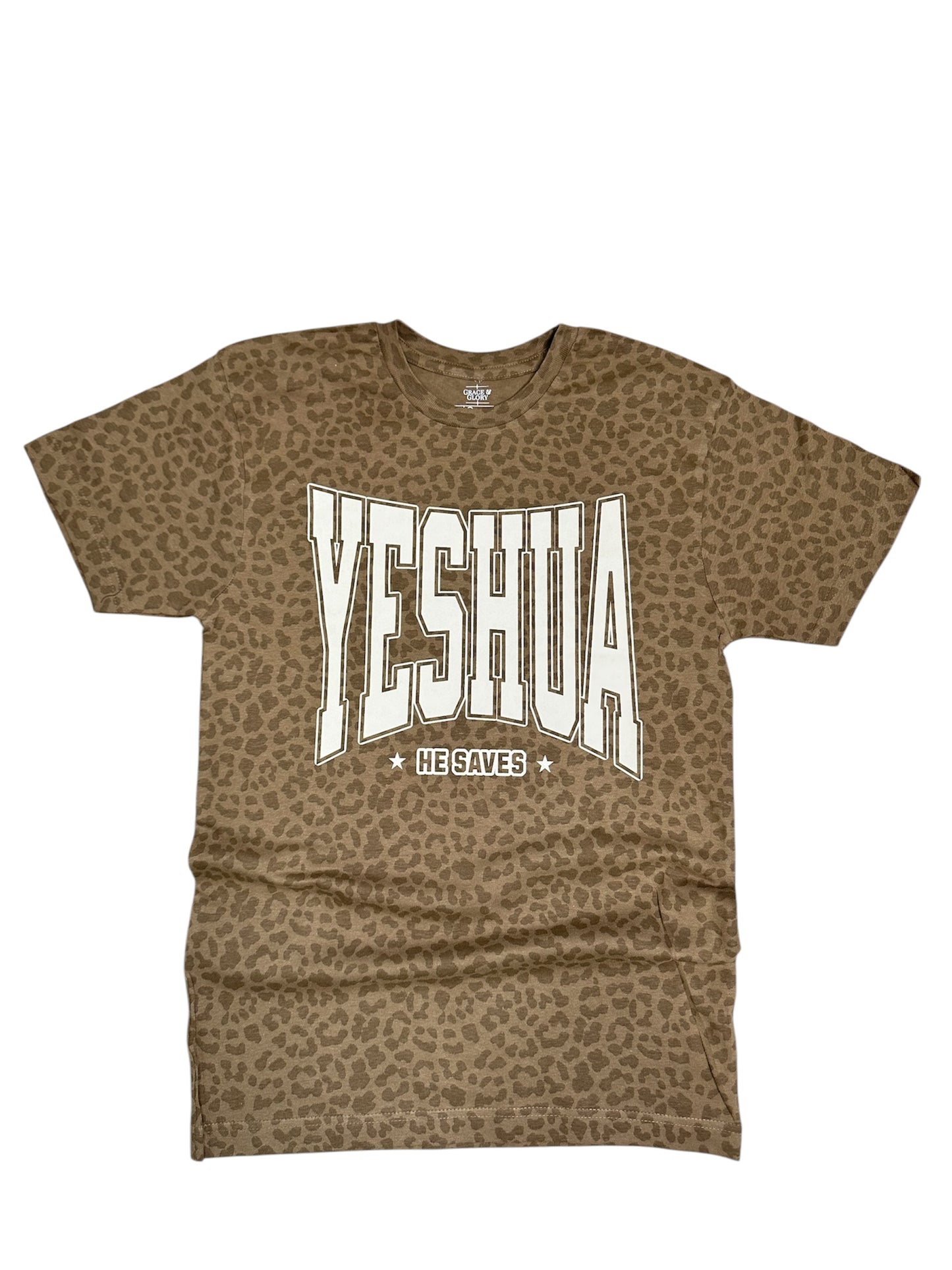 Yeshua Leopard Print Tee
