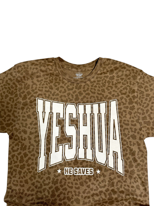 Yeshua Leopard Print Tee