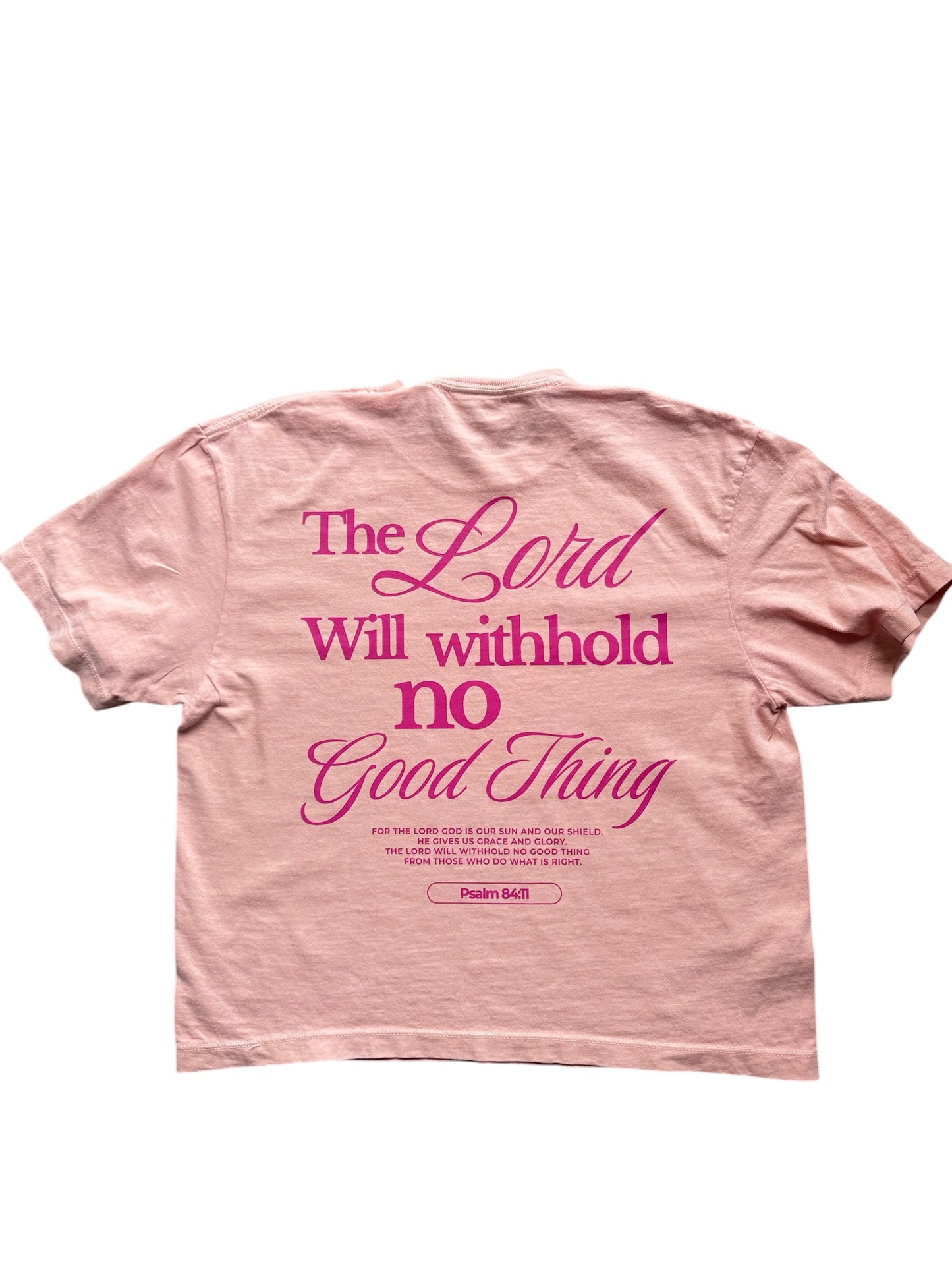 Psalm 84 Peach Cropped Tee