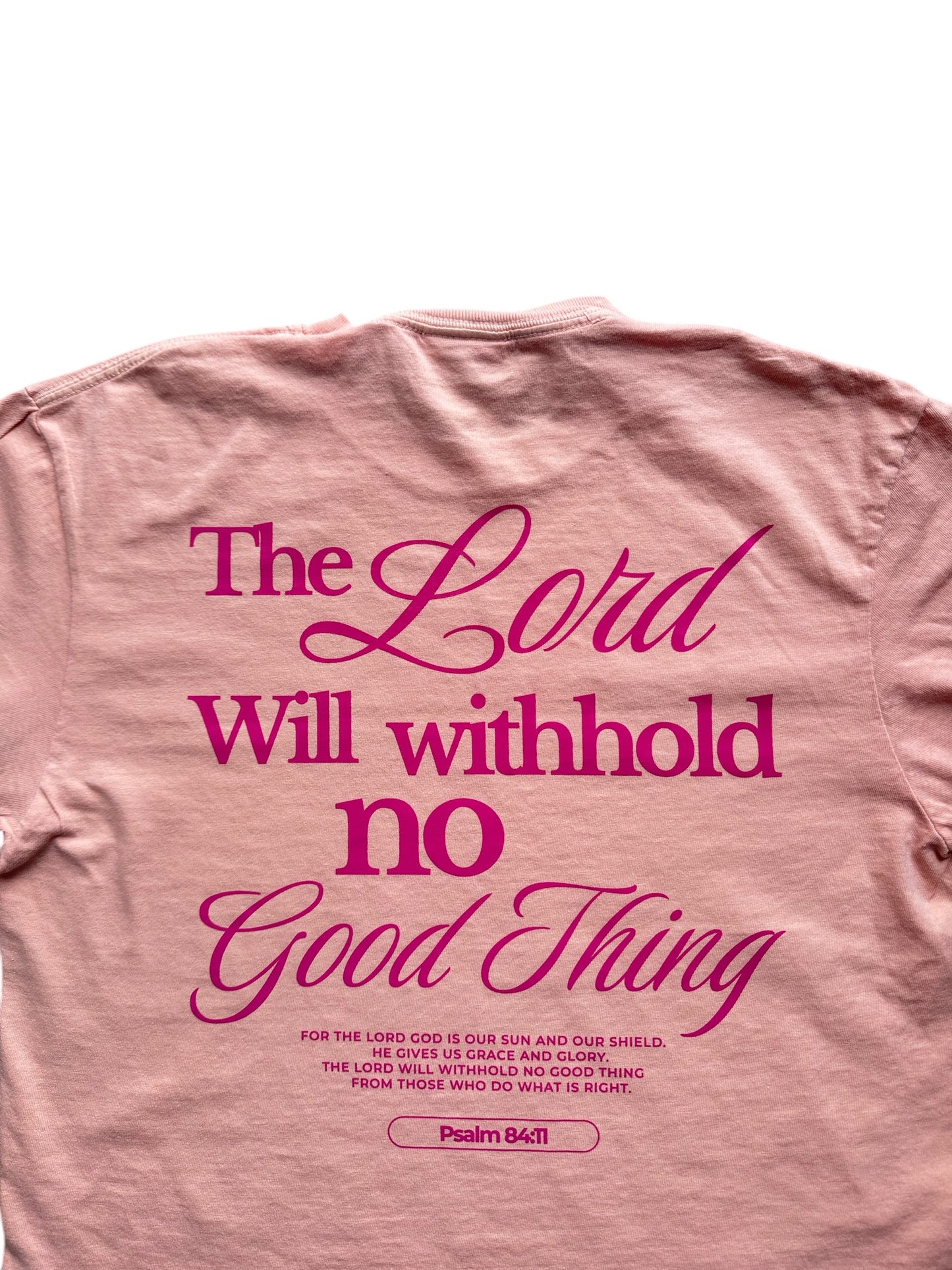 Psalm 84 Peach Cropped Tee