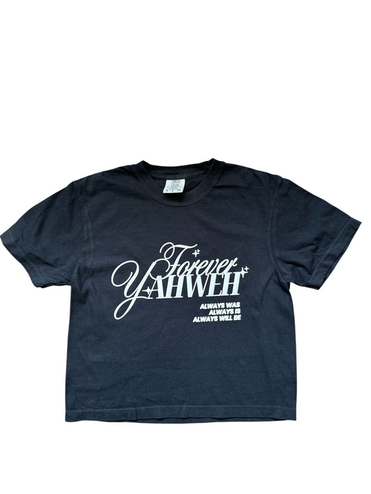 Forever Yahweh Cropped Boxy Tee – Black Comfort Colors®