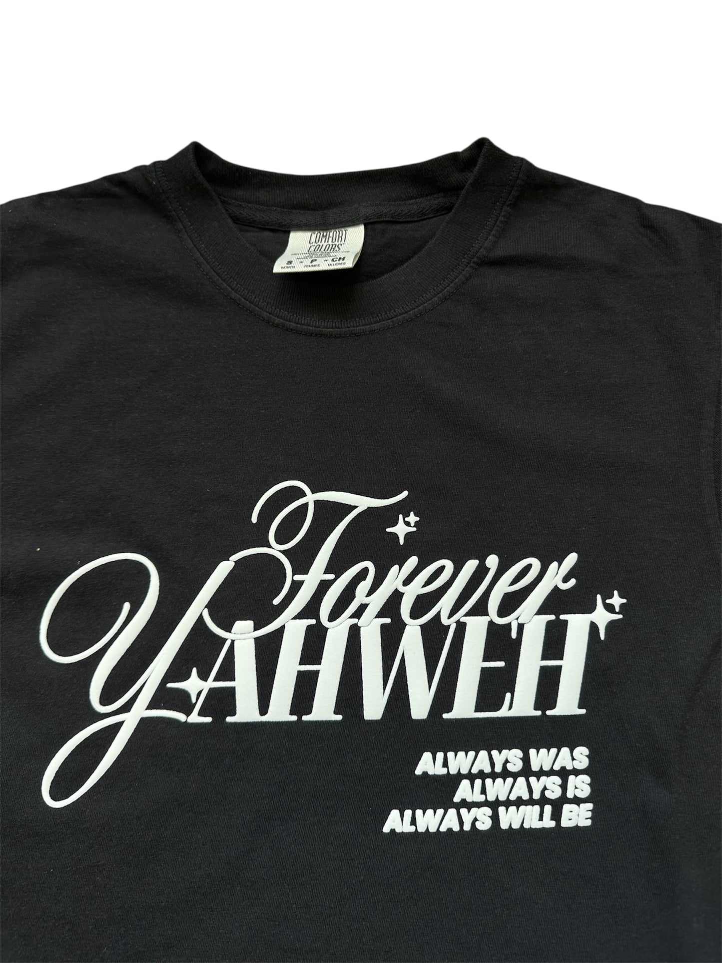 Forever Yahweh Cropped Boxy Tee – Black Comfort Colors®