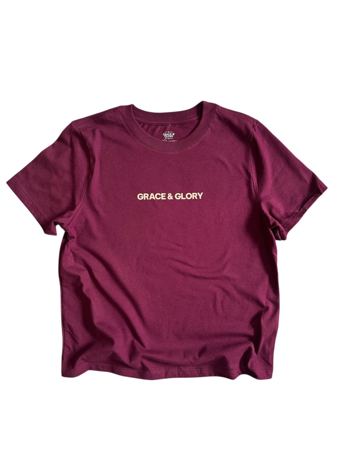 Grace & Glory Minimal Cropped – Maroon