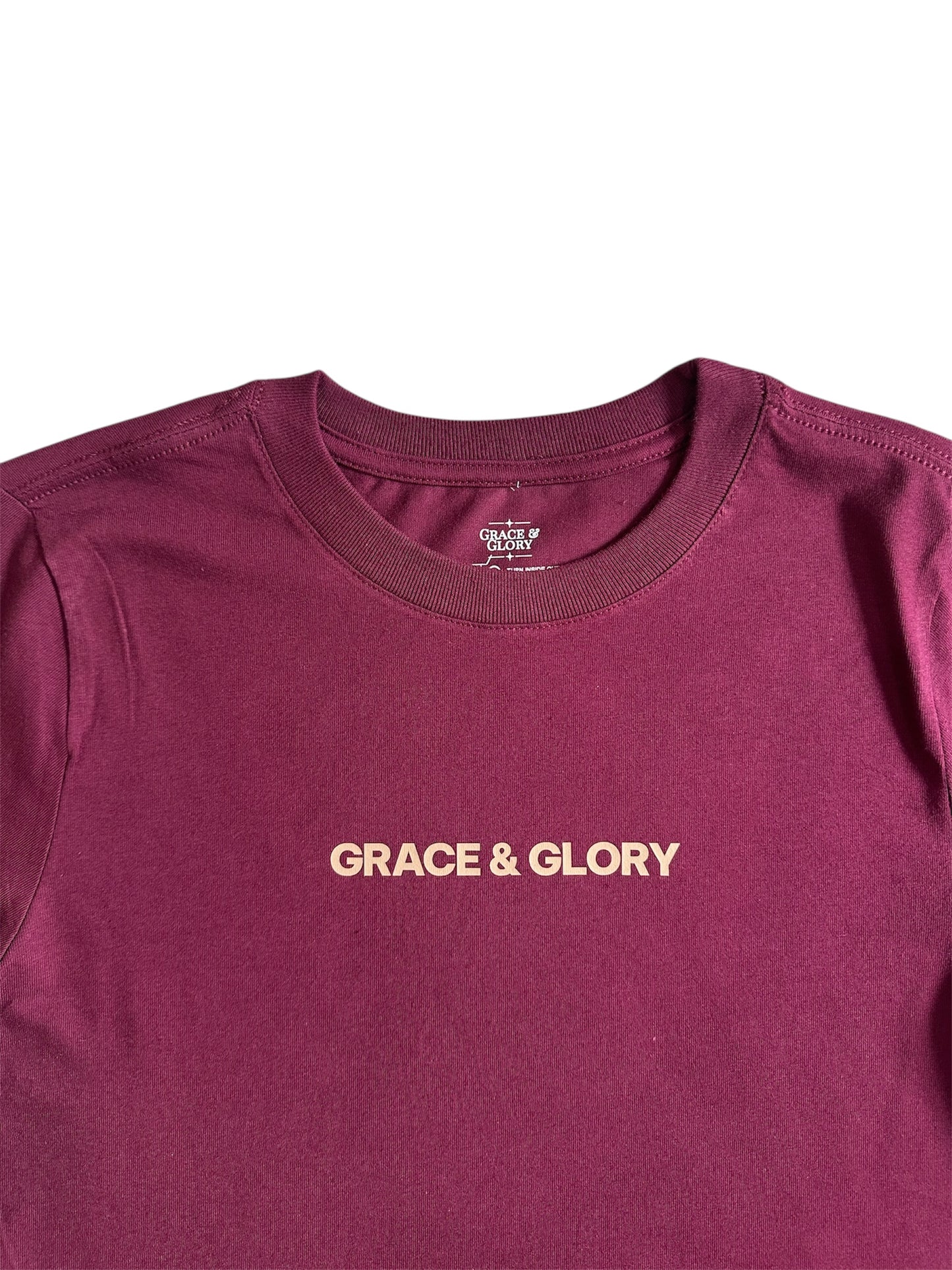 Grace & Glory Minimal Cropped – Maroon