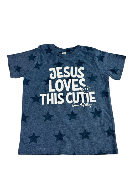 Jesus Loves This Cutie Kids Stars Tee