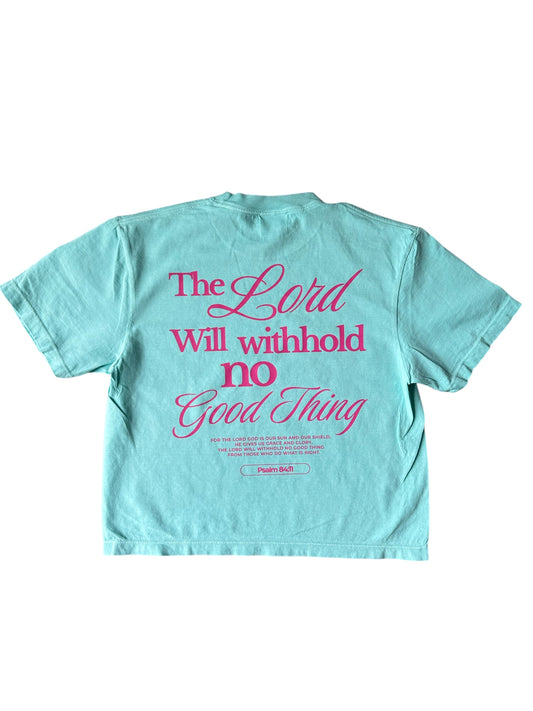 Psalm 84 Mint Cropped Tee