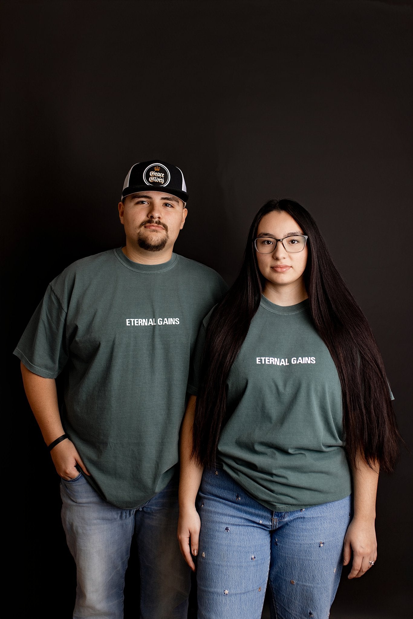 Stronger With Jesus Tee – Blue Spruce Comfort Colors