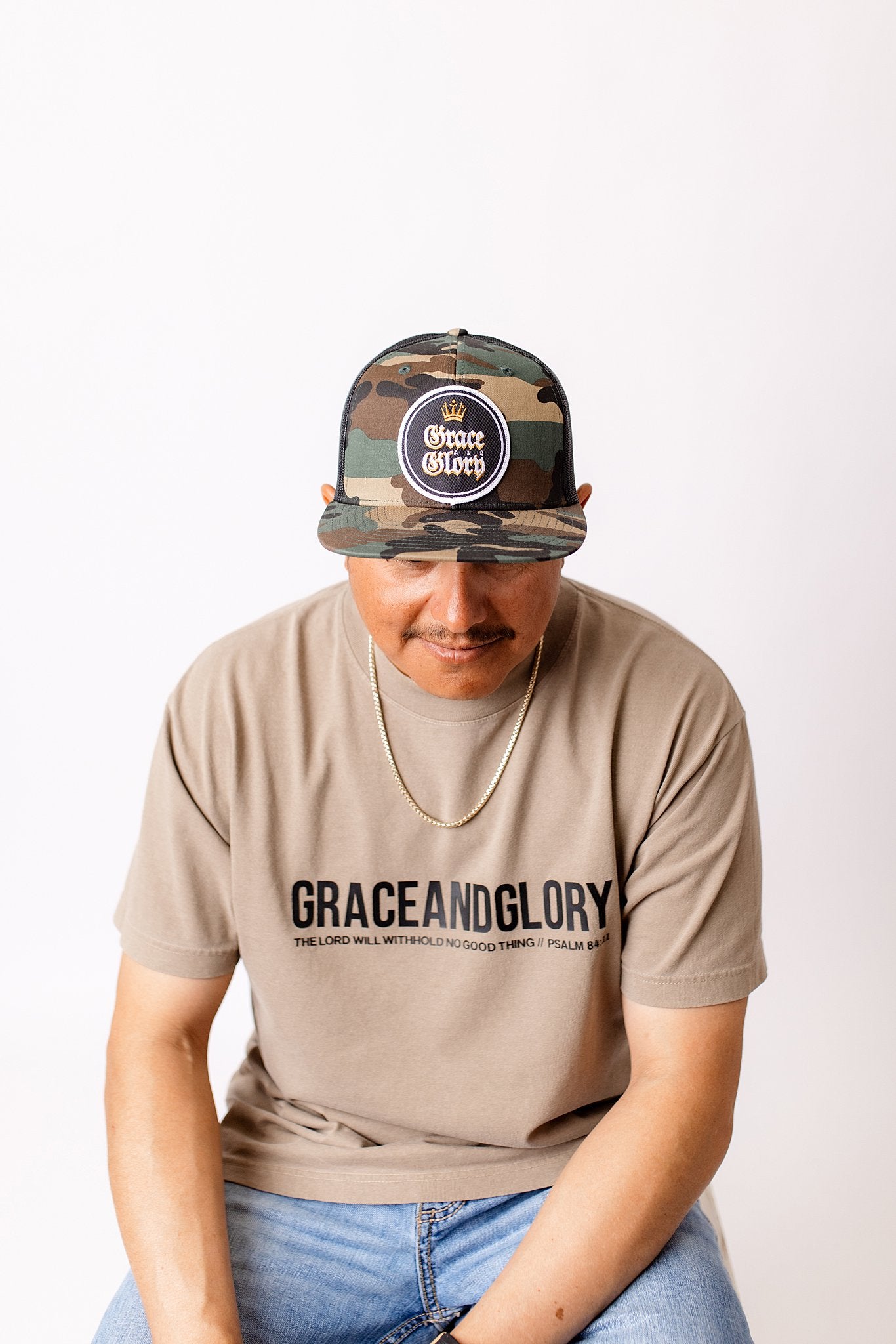 Grace & Glory Patch Caps Camo