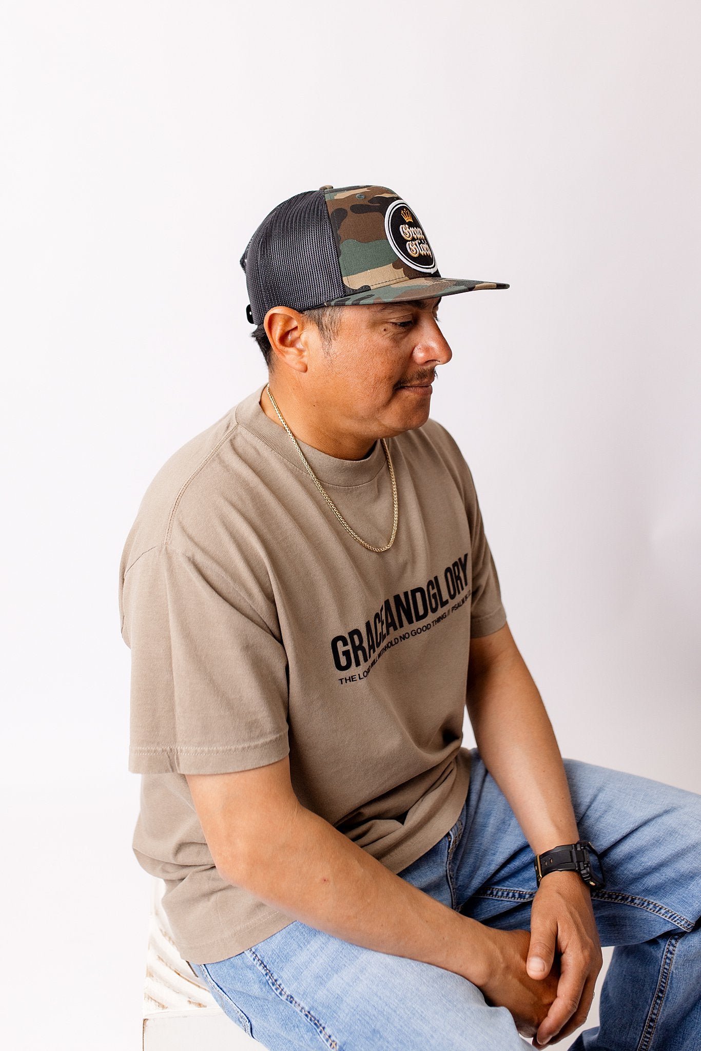 Grace & Glory Patch Caps Camo