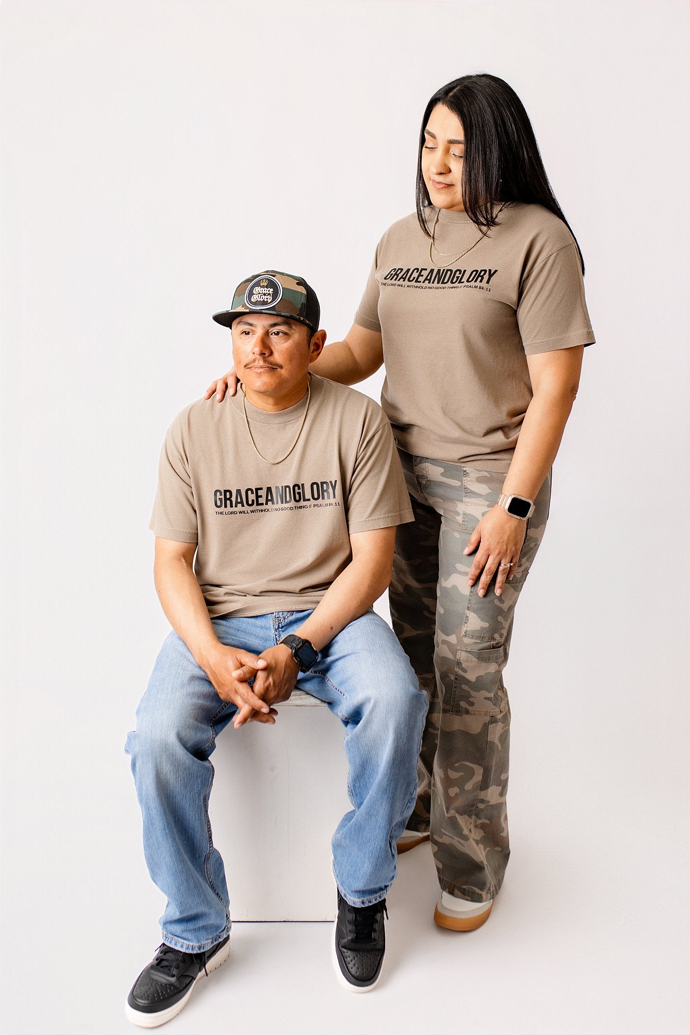 Grace & Glory Patch Caps Camo