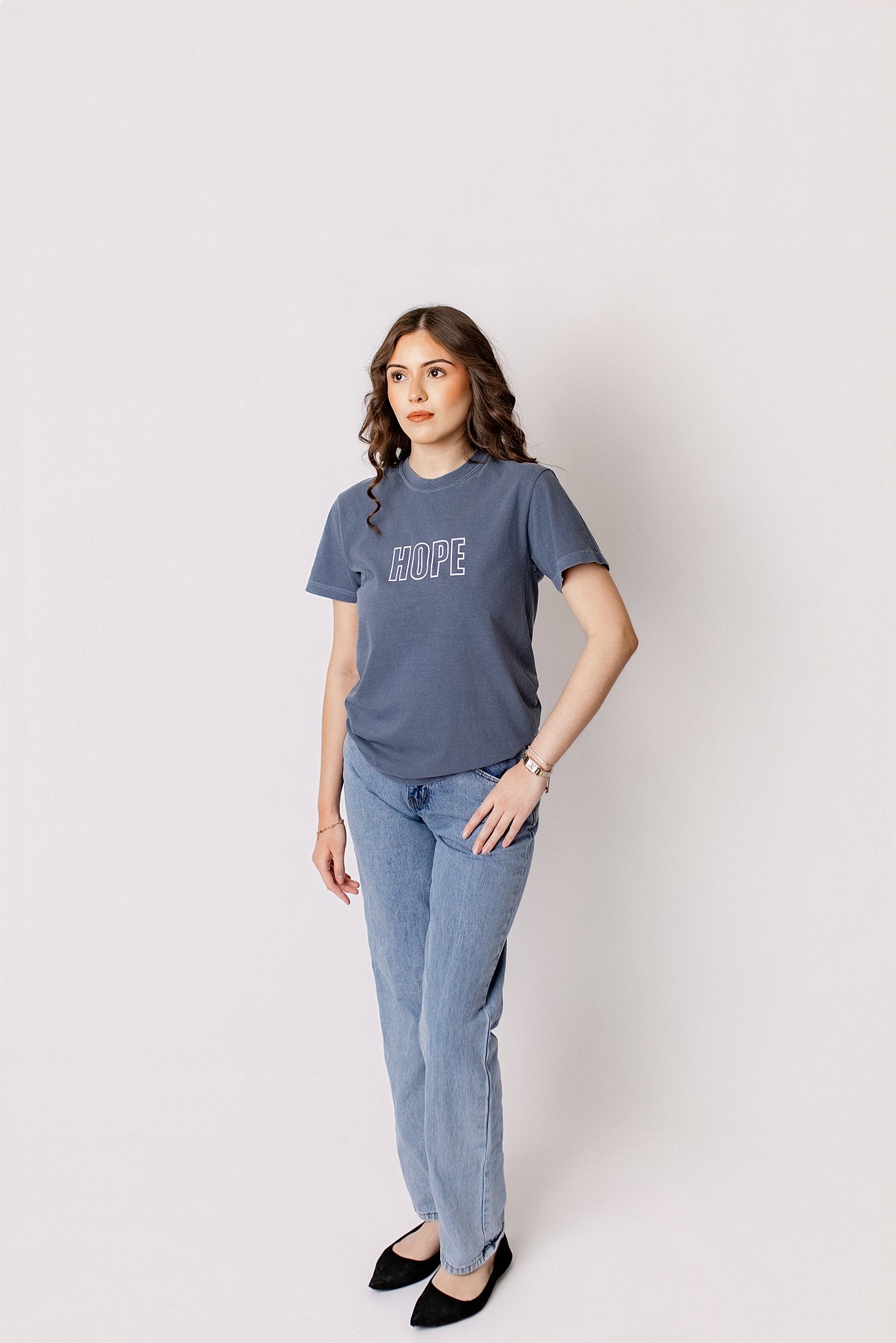 Hope Tee – Denim Comfort Colors